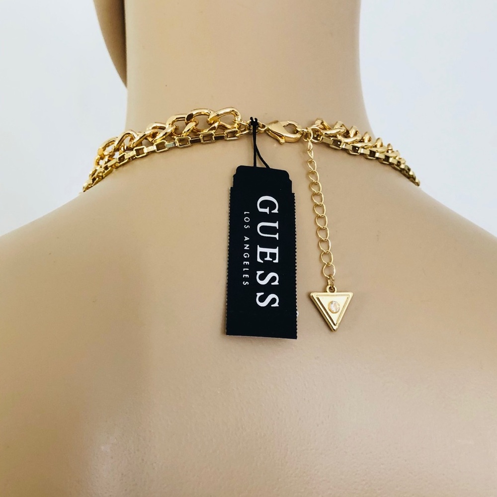 New! GUESS Gold-Tone Spike Necklace - Picture 2 of 9